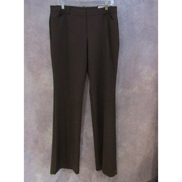 NWT Worthington Modern Fit Brown Pants Sz 12 Long - Picture 2 of 7